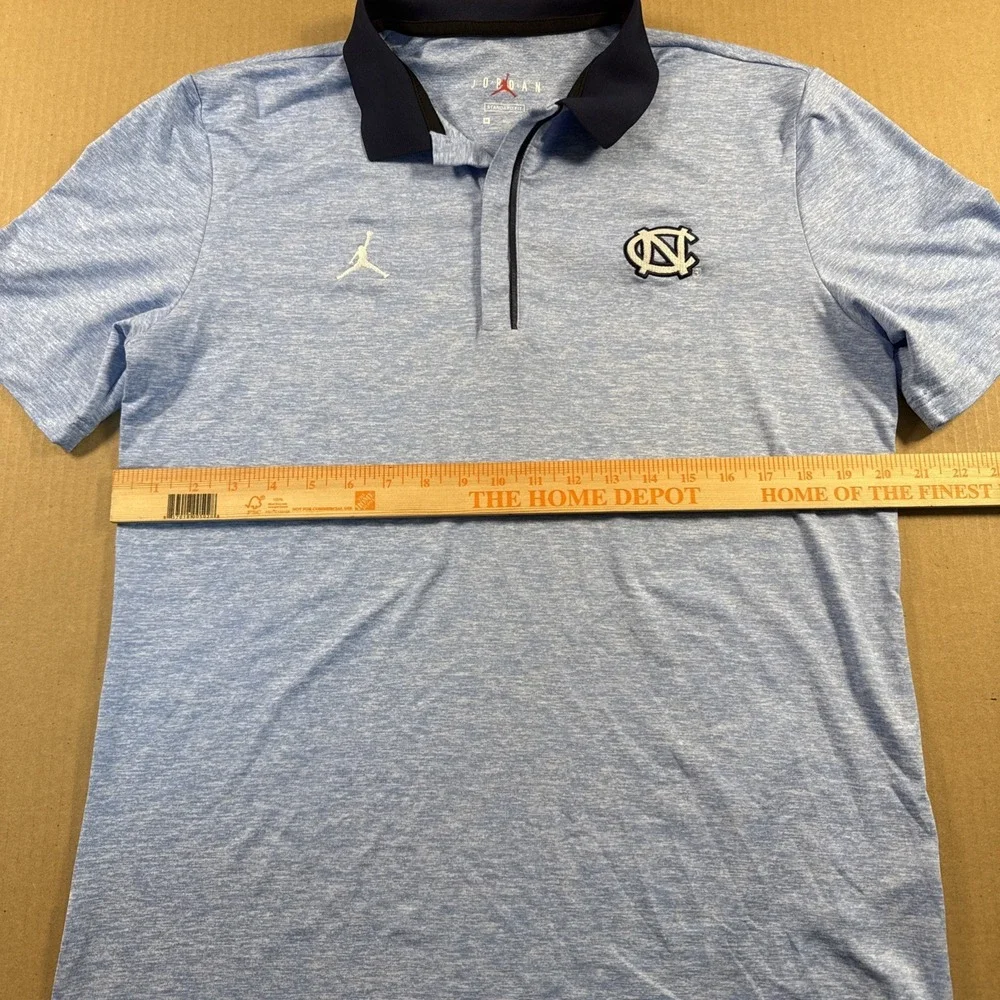 North Carolina Tar Heels Mens Shirt Medium‎ Jordan Blue Polo Top NCAA Basketball
